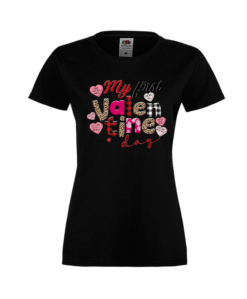 Дамска тениска Свети Валентин My 1st Valentine Day 1 Дамска тениска Свети Валентин My 1st Valentine Day 1