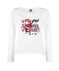 Дамска тениска Свети Валентин My 1st Valentine Day 1