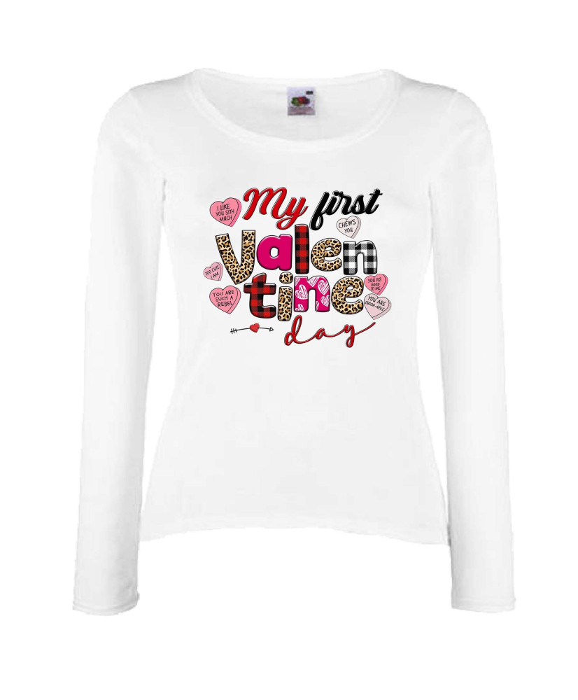 Дамска тениска Свети Валентин My 1st Valentine Day 1 Дамска тениска Свети Валентин My 1st Valentine Day 1