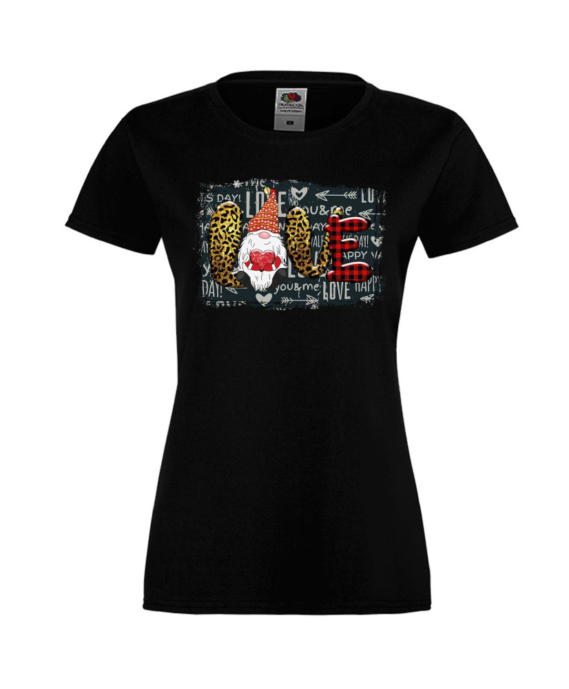 Дамска тениска Свети Валентин Valentines Day Gnome Love Дамска тениска Свети Валентин Valentines Day Gnome Love