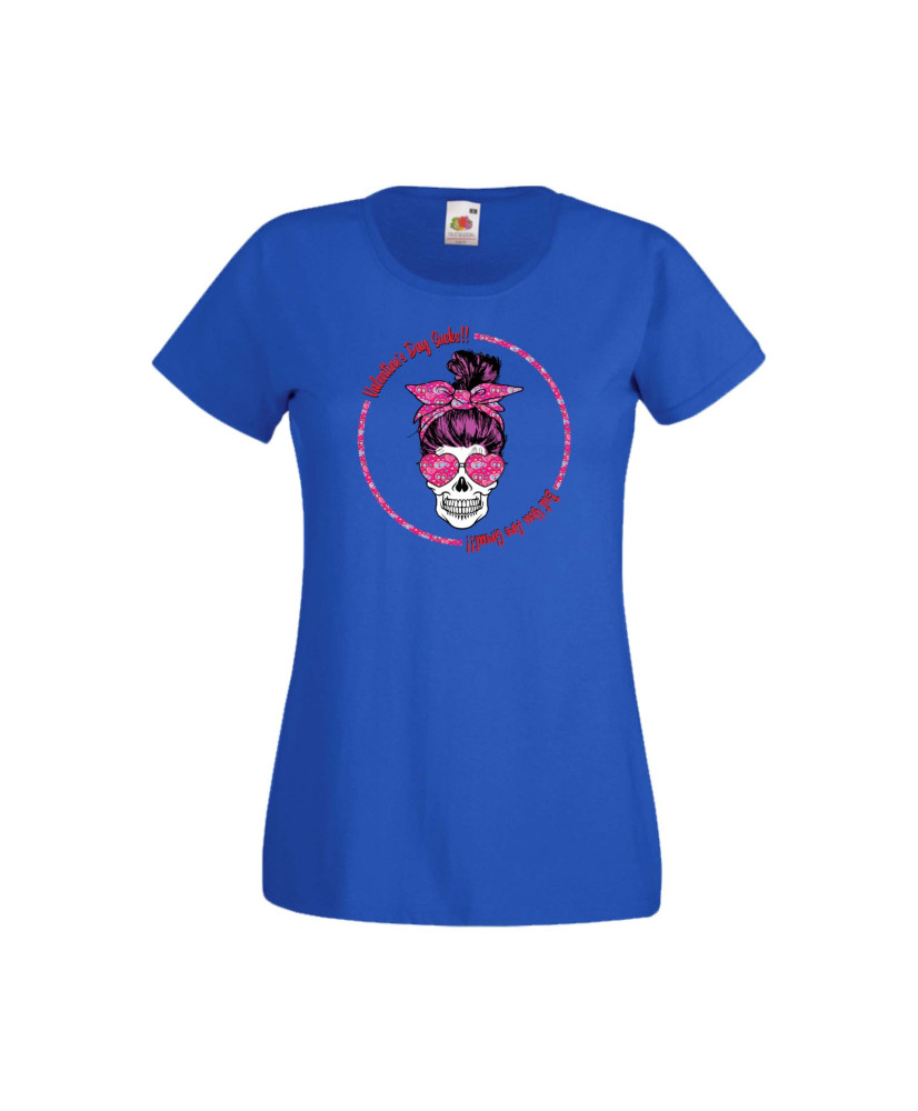 Дамска тениска Свети Валентин Valentines Day Skull Valentine's 8 Дамска тениска Свети Валентин Valentines Day Skull Valentine's 8