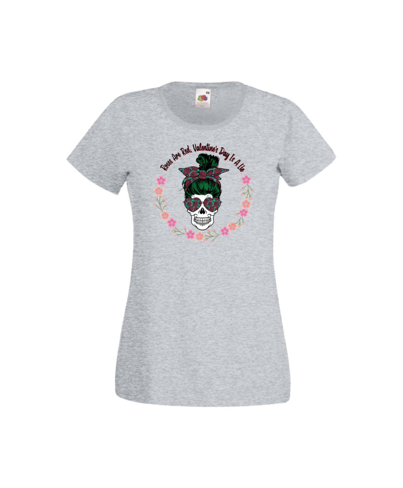 Дамска тениска Свети Валентин Valentines Day Skull Valentine's 4 Дамска тениска Свети Валентин Valentines Day Skull Valentine's 4