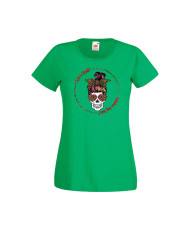 Дамска тениска Свети Валентин Valentines Day Skull Valentine's 10