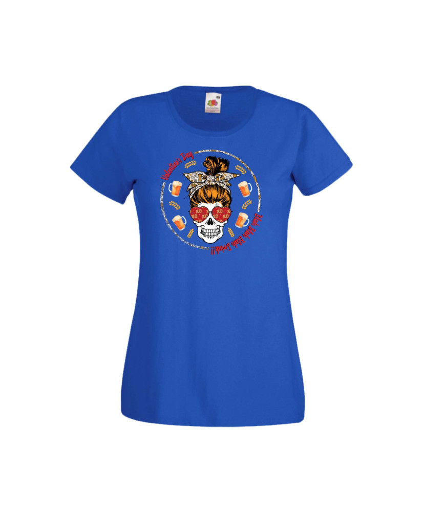 Дамска тениска Свети Валентин Valentines Day Skull Valentine's 14 Дамска тениска Свети Валентин Valentines Day Skull Valentine's 14