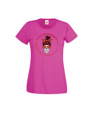 Дамска тениска Свети Валентин Valentines Day Skull Valentine's 6