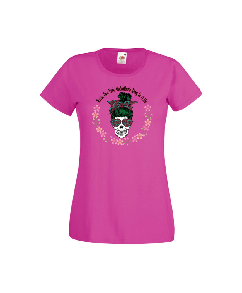 Дамска тениска Свети Валентин Valentines Day Skull Valentine's 4 Дамска тениска Свети Валентин Valentines Day Skull Valentine's 4