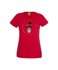 Дамска тениска Свети Валентин Valentines Day Skull Valentine's 6