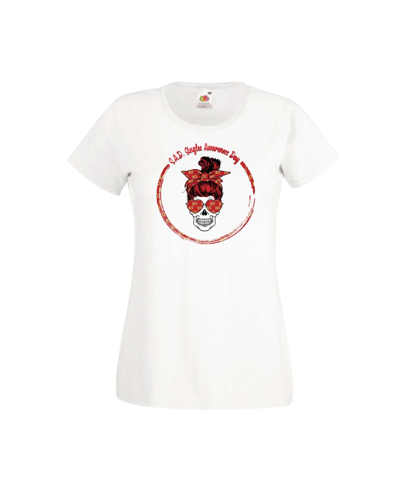 Дамска тениска Свети Валентин Valentines Day Skull Valentine's 6 Дамска тениска Свети Валентин Valentines Day Skull Valentine's 6