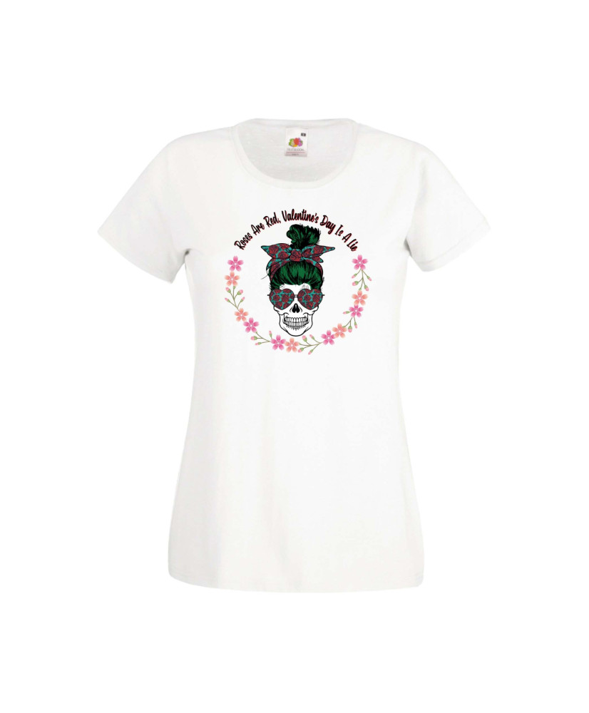 Дамска тениска Свети Валентин Valentines Day Skull Valentine's 4 Дамска тениска Свети Валентин Valentines Day Skull Valentine's 4