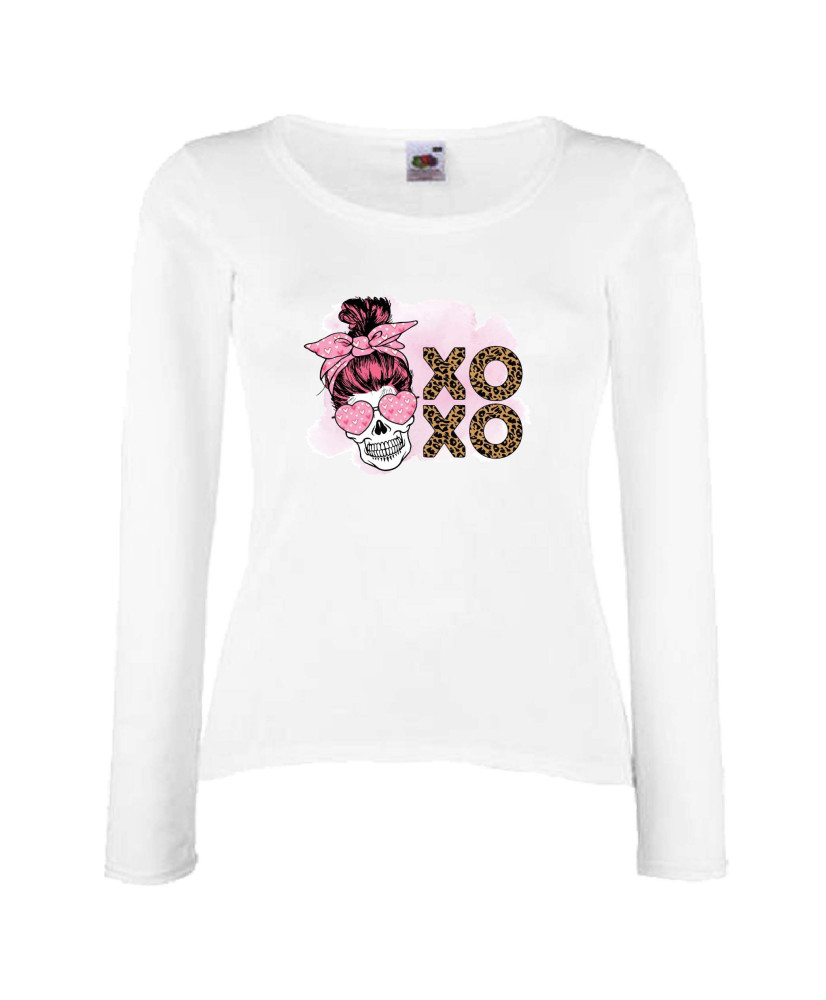 Дамска тениска Свети Валентин Valentines Day Skull Valentine's 3 Дамска тениска Свети Валентин Valentines Day Skull Valentine's 3