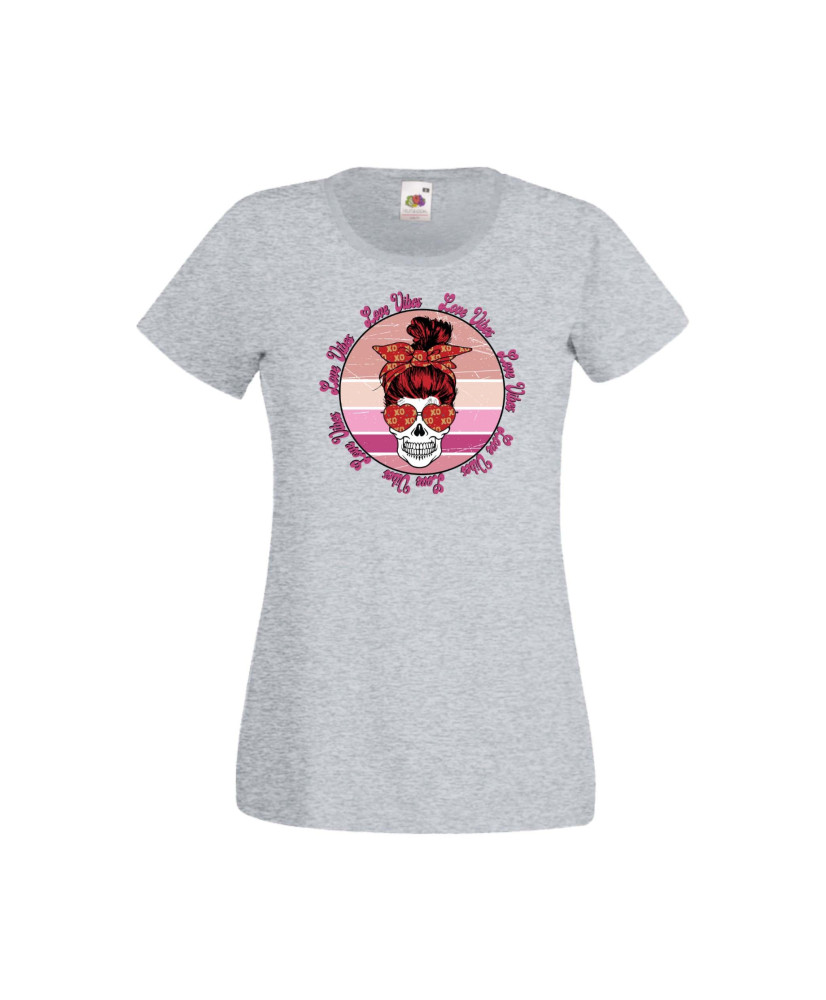 Дамска тениска Свети Валентин Valentines Day Skull Valentine's 21 Дамска тениска Свети Валентин Valentines Day Skull Valentine's 21