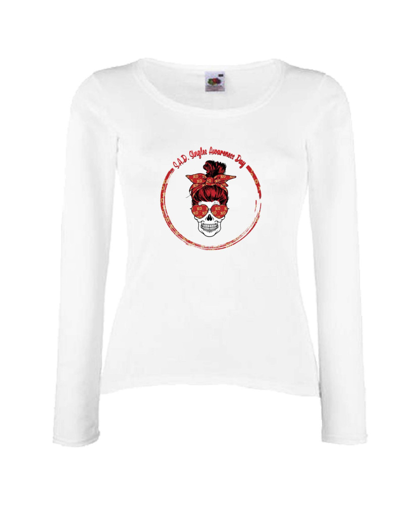 Дамска тениска Свети Валентин Valentines Day Skull Valentine's 6 Дамска тениска Свети Валентин Valentines Day Skull Valentine's 6