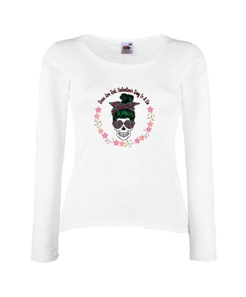 Дамска тениска Свети Валентин Valentines Day Skull Valentine's 4 Дамска тениска Свети Валентин Valentines Day Skull Valentine's 4