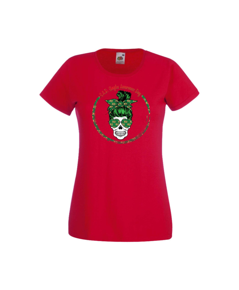 Дамска тениска Свети Валентин Valentines Day Skull Valentine's 13 Дамска тениска Свети Валентин Valentines Day Skull Valentine's 13