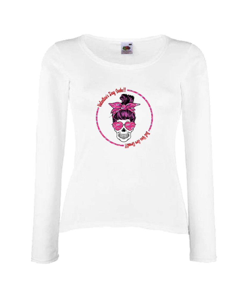 Дамска тениска Свети Валентин Valentines Day Skull Valentine's 8 Дамска тениска Свети Валентин Valentines Day Skull Valentine's 8
