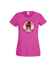 Дамска тениска Свети Валентин Valentines Day Skull Valentine's 21