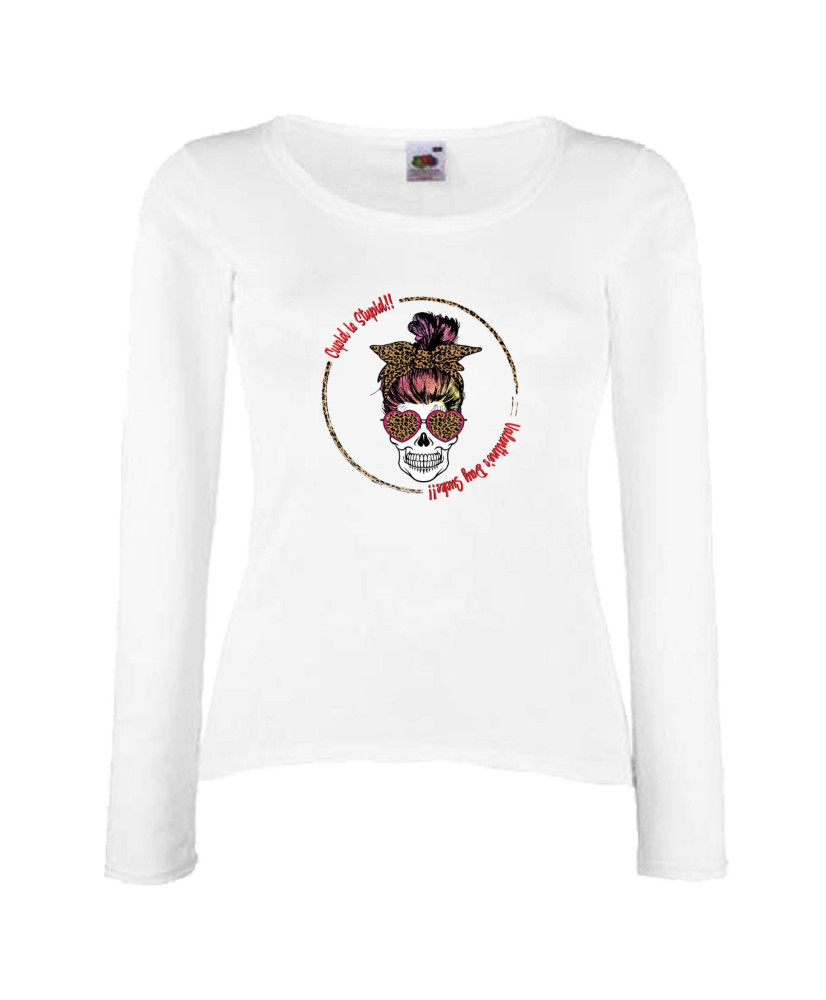 Дамска тениска Свети Валентин Valentines Day Skull Valentine's 10 Дамска тениска Свети Валентин Valentines Day Skull Valentine's 10