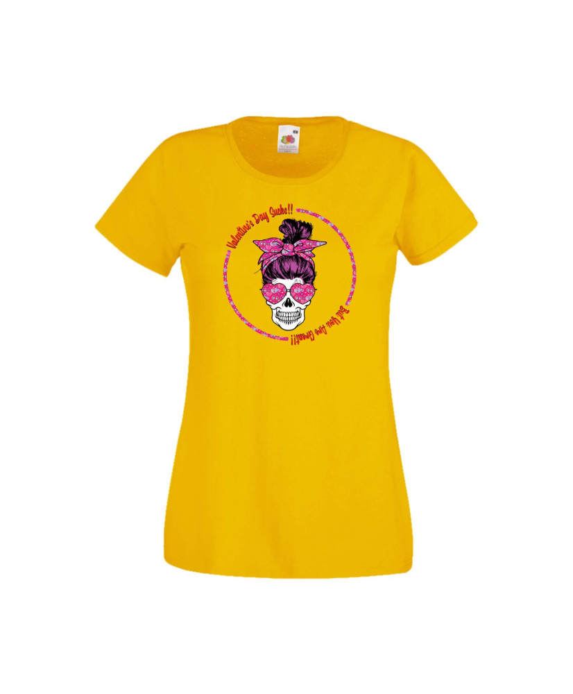 Дамска тениска Свети Валентин Valentines Day Skull Valentine's 8 Дамска тениска Свети Валентин Valentines Day Skull Valentine's 8