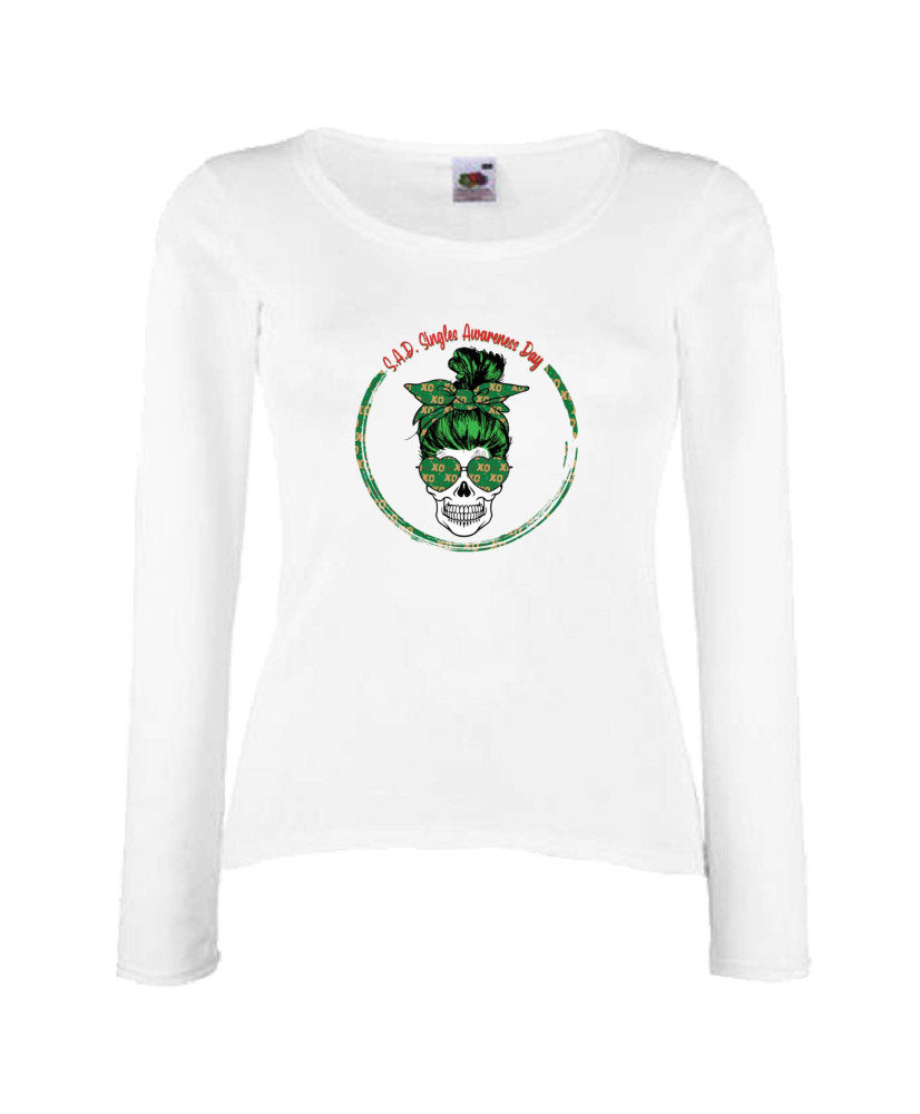 Дамска тениска Свети Валентин Valentines Day Skull Valentine's 13 Дамска тениска Свети Валентин Valentines Day Skull Valentine's 13
