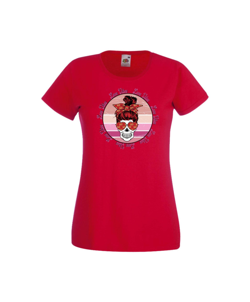 Дамска тениска Свети Валентин Valentines Day Skull Valentine's 21 Дамска тениска Свети Валентин Valentines Day Skull Valentine's 21