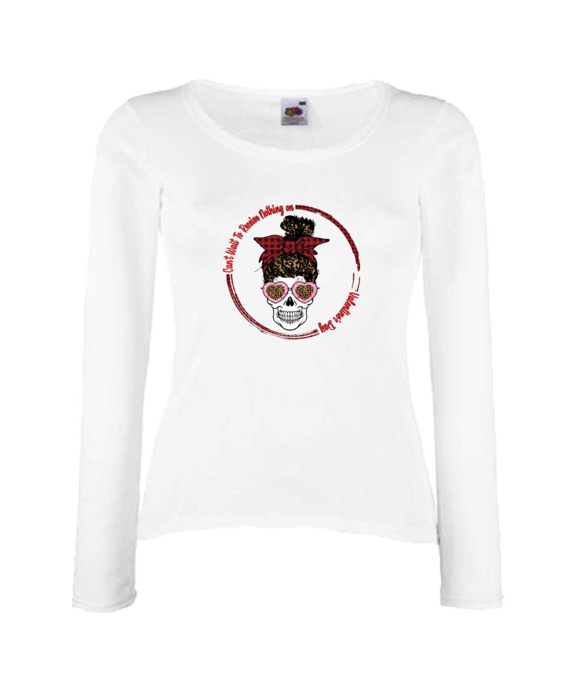 Дамска тениска Свети Валентин Valentines Day Skull Valentine's 17 Дамска тениска Свети Валентин Valentines Day Skull Valentine's 17