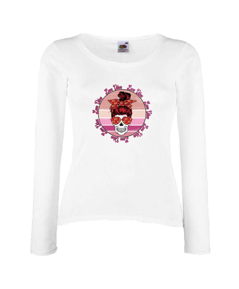 Дамска тениска Свети Валентин Valentines Day Skull Valentine's 21 Дамска тениска Свети Валентин Valentines Day Skull Valentine's 21