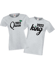 Комплект тениски за влюбени King Queen 1