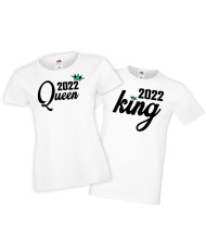 Комплект тениски за влюбени King Queen 1