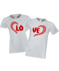 Комплект тениски за влюбени Love Heart