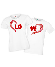 Комплект тениски за влюбени Love Heart