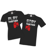 тениски за двойки Play Together Stay Together Геймър
