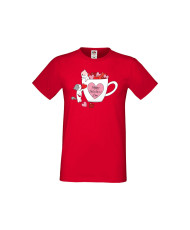 Мъжка тениска Свети Валентин Happy Valentines Day Cats On Mug