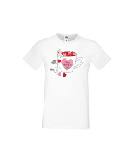 Мъжка тениска Свети Валентин Happy Valentines Day Cats On Mug