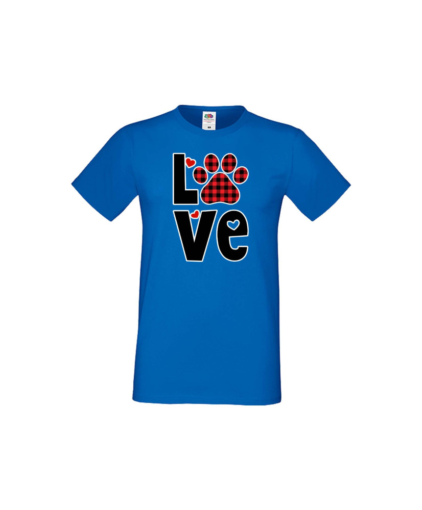Мъжка тениска Свети Валентин Love Dog Paw
