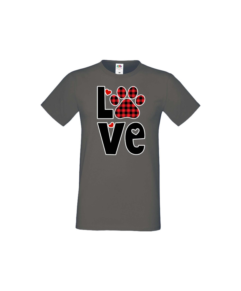 Мъжка тениска Свети Валентин Love Dog Paw