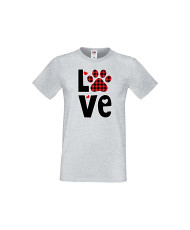 Мъжка тениска Свети Валентин Love Dog Paw