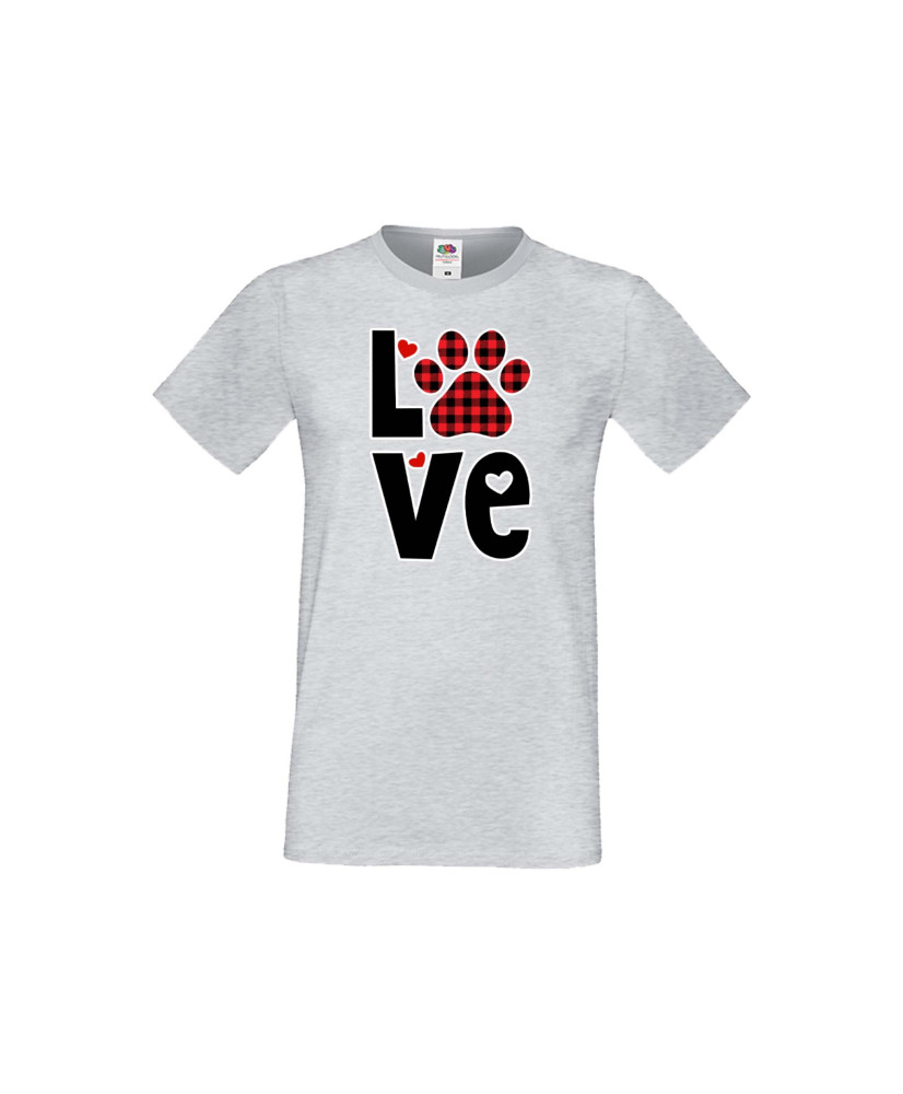 Мъжка тениска Свети Валентин Love Dog Paw