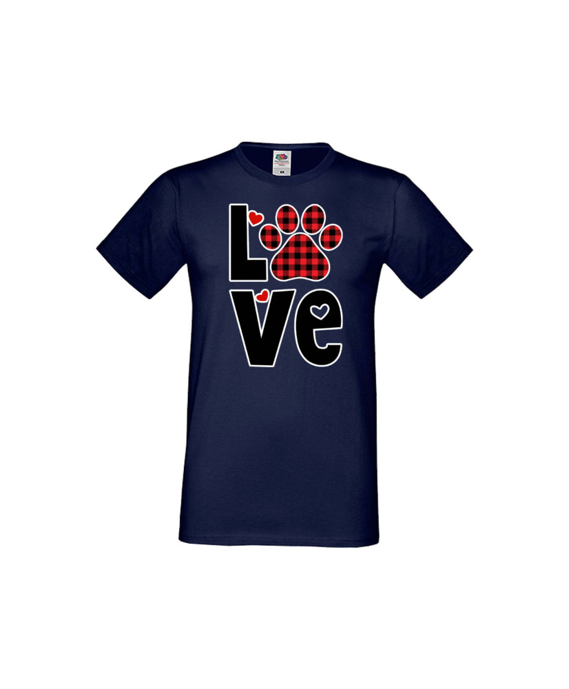 Мъжка тениска Свети Валентин Love Dog Paw