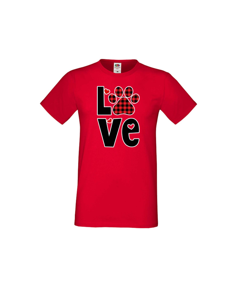 Мъжка тениска Свети Валентин Love Dog Paw
