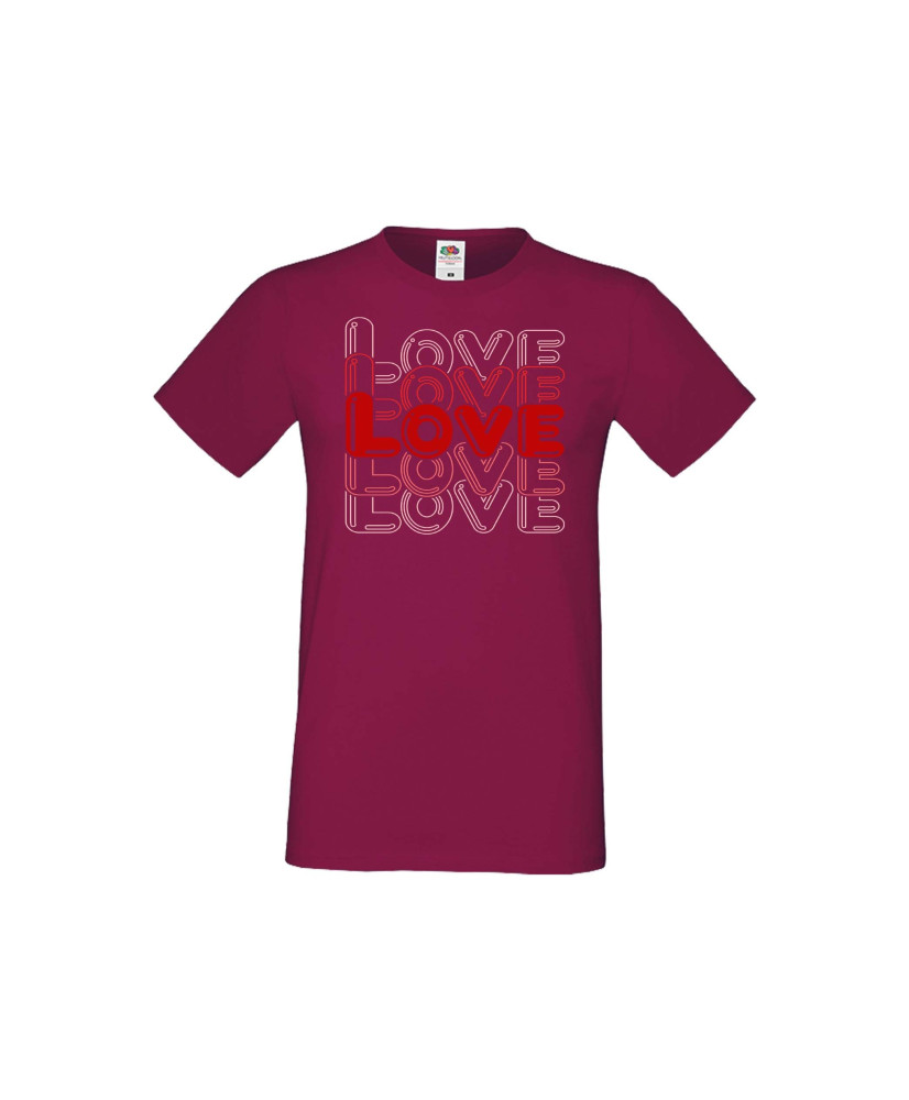 Мъжка тениска Свети Валентин LOVE LOVE LOVE 2