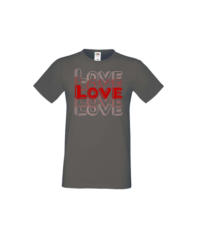 Мъжка тениска Свети Валентин LOVE LOVE LOVE 2