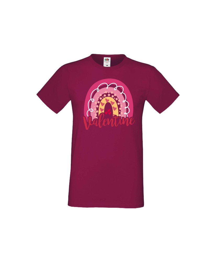 Мъжка тениска Свети Валентин Valentine Rainbow