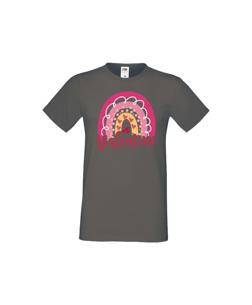 Мъжка тениска Свети Валентин Valentine Rainbow