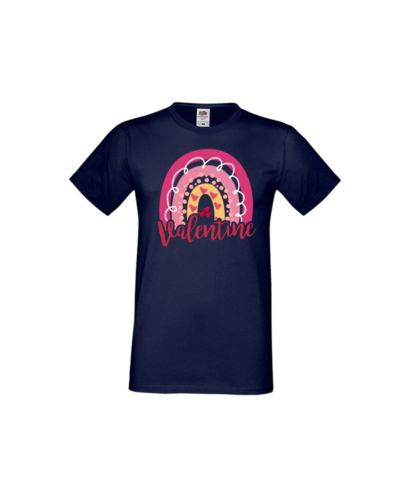 Мъжка тениска Свети Валентин Valentine Rainbow