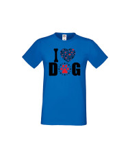 Мъжка тениска Свети Валентин I Love Dog