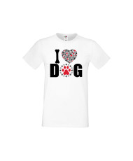 Мъжка тениска Свети Валентин I Love Dog