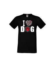 Мъжка тениска Свети Валентин I Love Dog