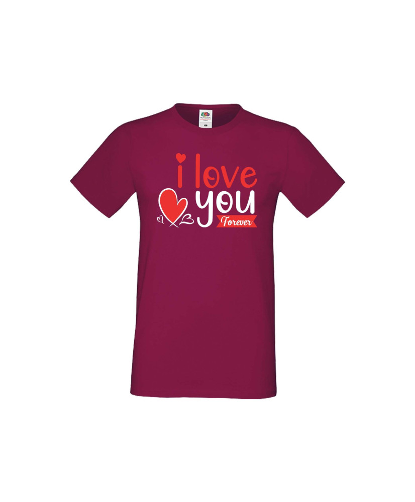 Мъжка тениска Свети Валентин I Love You Forever