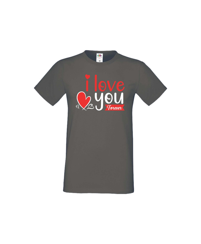 Мъжка тениска Свети Валентин I Love You Forever