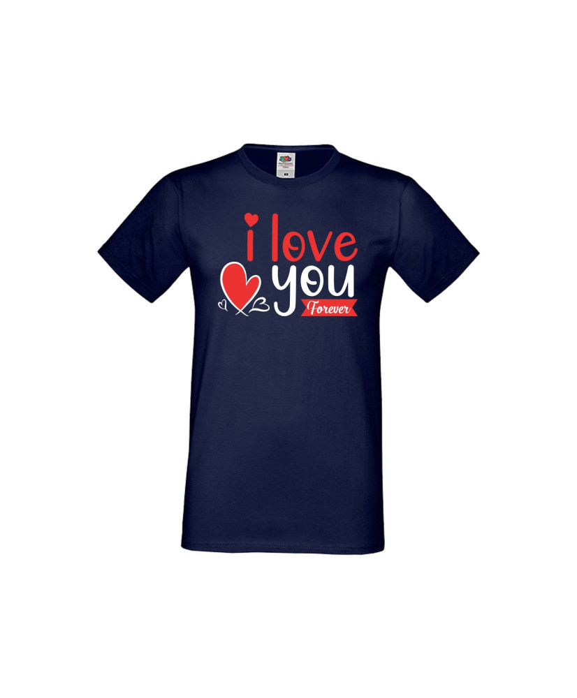 Мъжка тениска Свети Валентин I Love You Forever